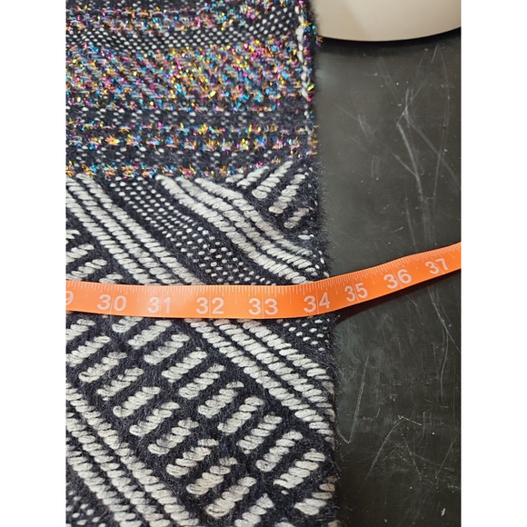 Anthropologie Molly Bracken EUC Wrap Sweater Cardigan Poncho M/L Bohemian Aztec - Picture 14 of 16